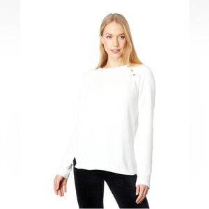 Lilly Pulitzer Pippin Sweater Coconut White Size XL Soft Cozy Crew Neck chenille